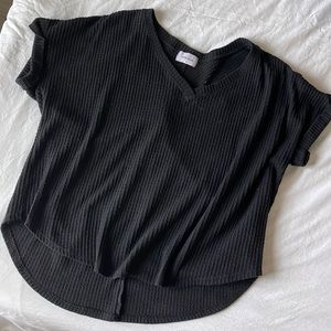 Black wafle tshirt